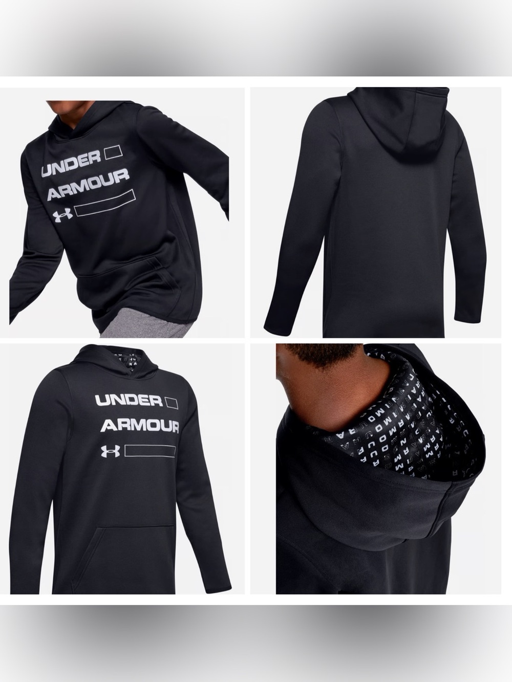 Under Armour Fleece “Wordmark” Hoodie - Coldgear -Youth Medium